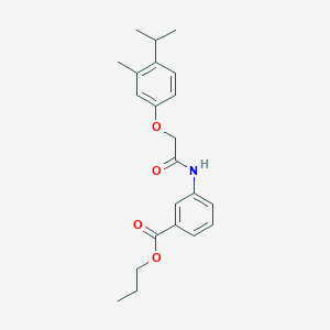 Propyl 3-{[(4-isopropyl-3-methylphenoxy)acetyl]amino}benzoate