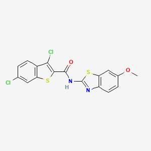 molecular formula C17H10Cl2N2O2S2 B3744902 3,6-dichloro-N-(6-methoxy-1,3-benzothiazol-2-yl)-1-benzothiophene-2-carboxamide 