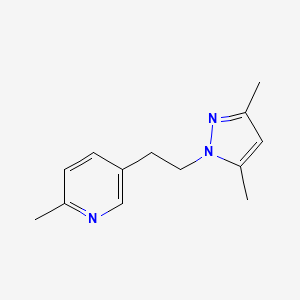 molecular formula C13H17N3 B3744916 5-[2-(3,5-dimethyl-1H-pyrazol-1-yl)ethyl]-2-methylpyridine 