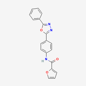 molecular formula C19H13N3O3 B3744917 N-[4-(5-phenyl-1,3,4-oxadiazol-2-yl)phenyl]-2-furamide 