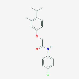 molecular formula C18H20ClNO2 B374493 N-(4-chlorophenyl)-2-(4-isopropyl-3-methylphenoxy)acetamide 