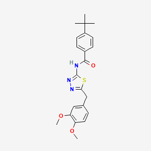 molecular formula C22H25N3O3S B3744935 4-tert-butyl-N-[5-(3,4-dimethoxybenzyl)-1,3,4-thiadiazol-2-yl]benzamide 