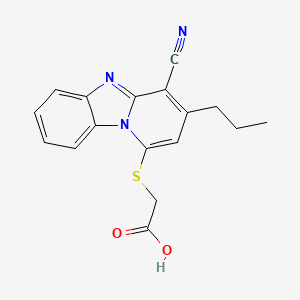 molecular formula C17H15N3O2S B3744946 [(4-cyano-3-propylpyrido[1,2-a]benzimidazol-1-yl)thio]acetic acid 