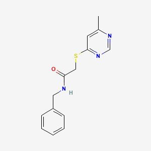 molecular formula C14H15N3OS B3744969 N-benzyl-2-[(6-methylpyrimidin-4-yl)thio]acetamide 