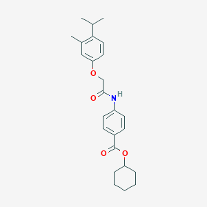 Cyclohexyl 4-{[(4-isopropyl-3-methylphenoxy)acetyl]amino}benzoate