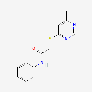 molecular formula C13H13N3OS B3744984 2-[(6-methylpyrimidin-4-yl)thio]-N-phenylacetamide 