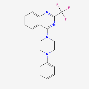 molecular formula C19H17F3N4 B3744993 4-(4-phenyl-1-piperazinyl)-2-(trifluoromethyl)quinazoline 