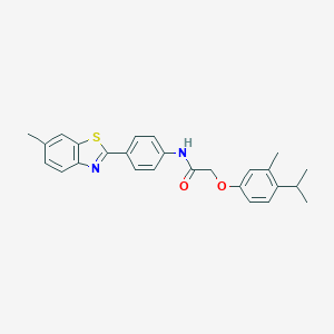 2-(4-isopropyl-3-methylphenoxy)-N-[4-(6-methyl-1,3-benzothiazol-2-yl)phenyl]acetamide