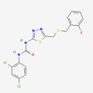 N-(2,4-dichlorophenyl)-N'-(5-{[(2-fluorobenzyl)thio]methyl}-1,3,4-thiadiazol-2-yl)urea