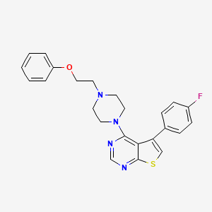 5-(4-fluorophenyl)-4-[4-(2-phenoxyethyl)-1-piperazinyl]thieno[2,3-d]pyrimidine