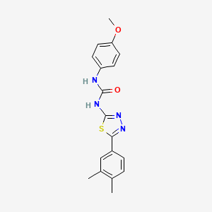 molecular formula C18H18N4O2S B3745039 N-[5-(3,4-dimethylphenyl)-1,3,4-thiadiazol-2-yl]-N'-(4-methoxyphenyl)urea 