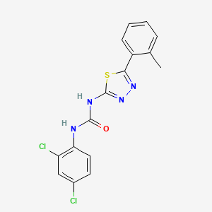 molecular formula C16H12Cl2N4OS B3745050 N-(2,4-dichlorophenyl)-N'-[5-(2-methylphenyl)-1,3,4-thiadiazol-2-yl]urea 