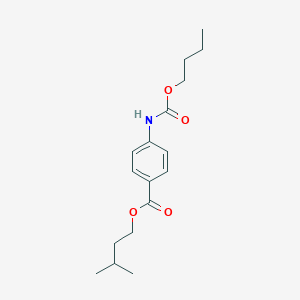 molecular formula C17H25NO4 B374506 Isopentyl 4-[(butoxycarbonyl)amino]benzoate 