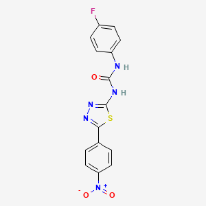 molecular formula C15H10FN5O3S B3745067 N-(4-fluorophenyl)-N'-[5-(4-nitrophenyl)-1,3,4-thiadiazol-2-yl]urea 