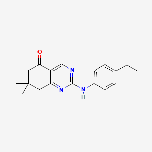 molecular formula C18H21N3O B3745078 2-[(4-ethylphenyl)amino]-7,7-dimethyl-7,8-dihydro-5(6H)-quinazolinone 