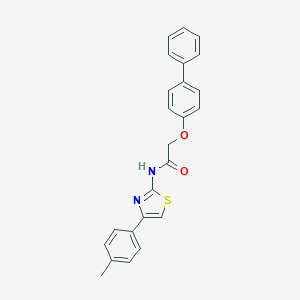 molecular formula C24H20N2O2S B374508 2-(biphenyl-4-yloxy)-N-[4-(4-methylphenyl)-1,3-thiazol-2-yl]acetamide 