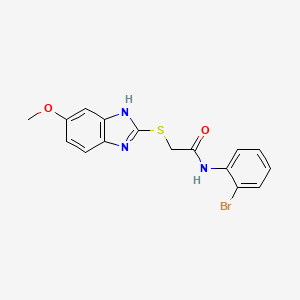 molecular formula C16H14BrN3O2S B3745096 N-(2-bromophenyl)-2-[(5-methoxy-1H-benzimidazol-2-yl)thio]acetamide 