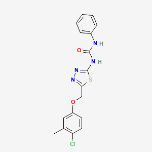 molecular formula C17H15ClN4O2S B3745115 N-{5-[(4-chloro-3-methylphenoxy)methyl]-1,3,4-thiadiazol-2-yl}-N'-phenylurea 