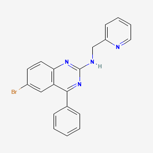 molecular formula C20H15BrN4 B3745122 6-bromo-4-phenyl-N-(2-pyridinylmethyl)-2-quinazolinamine 