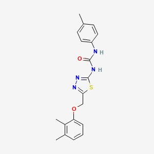 molecular formula C19H20N4O2S B3745125 N-{5-[(2,3-dimethylphenoxy)methyl]-1,3,4-thiadiazol-2-yl}-N'-(4-methylphenyl)urea 