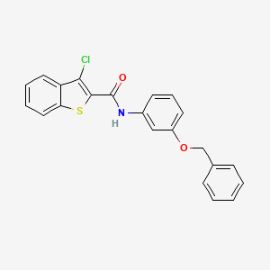 molecular formula C22H16ClNO2S B3745127 N-[3-(benzyloxy)phenyl]-3-chloro-1-benzothiophene-2-carboxamide 