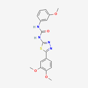 molecular formula C18H18N4O4S B3745149 N-[5-(3,4-dimethoxyphenyl)-1,3,4-thiadiazol-2-yl]-N'-(3-methoxyphenyl)urea 
