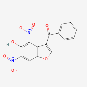 molecular formula C15H8N2O7 B3745152 (5-hydroxy-4,6-dinitro-1-benzofuran-3-yl)(phenyl)methanone CAS No. 88673-87-4