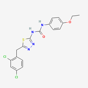 molecular formula C18H16Cl2N4O2S B3745163 N-[5-(2,4-dichlorobenzyl)-1,3,4-thiadiazol-2-yl]-N'-(4-ethoxyphenyl)urea 