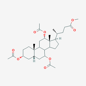 molecular formula C31H48O8 B374518 methyl 4-[3,7,12-tris(acetyloxy)-10,13-dimethylhexadecahydro-1H-cyclopenta[a]phenanthren-17-yl]pentanoate 