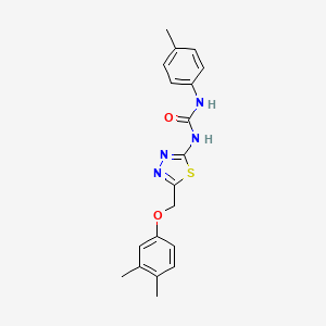 molecular formula C19H20N4O2S B3745182 N-{5-[(3,4-dimethylphenoxy)methyl]-1,3,4-thiadiazol-2-yl}-N'-(4-methylphenyl)urea 