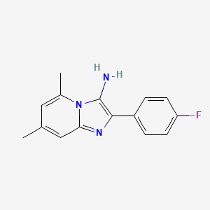 2-(4-fluorophenyl)-5,7-dimethylimidazo[1,2-a]pyridin-3-amine
