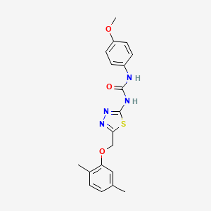 molecular formula C19H20N4O3S B3745195 N-{5-[(2,5-dimethylphenoxy)methyl]-1,3,4-thiadiazol-2-yl}-N'-(4-methoxyphenyl)urea 