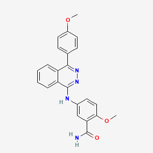 molecular formula C23H20N4O3 B3745200 2-methoxy-5-{[4-(4-methoxyphenyl)-1-phthalazinyl]amino}benzamide 
