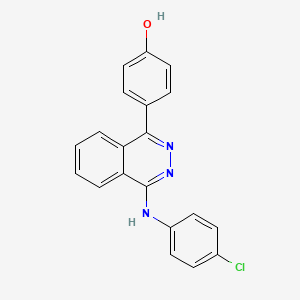 molecular formula C20H14ClN3O B3745208 4-{4-[(4-chlorophenyl)amino]-1-phthalazinyl}phenol 