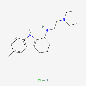 molecular formula C19H30ClN3 B3745234 N,N-diethyl-N'-(6-methyl-2,3,4,9-tetrahydro-1H-carbazol-1-yl)-1,2-ethanediamine hydrochloride 