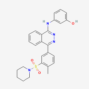 3-({4-[4-methyl-3-(1-piperidinylsulfonyl)phenyl]-1-phthalazinyl}amino)phenol