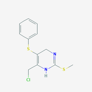 4-(Chloromethyl)-2-(methylsulfanyl)-5-(phenylsulfanyl)-1,6-dihydropyrimidine