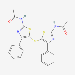 molecular formula C22H18N4O2S3 B3745246 N,N'-[thiobis(4-phenyl-1,3-thiazole-5,2-diyl)]diacetamide 
