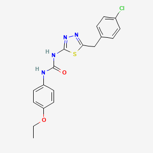 molecular formula C18H17ClN4O2S B3745275 N-[5-(4-chlorobenzyl)-1,3,4-thiadiazol-2-yl]-N'-(4-ethoxyphenyl)urea 