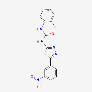 molecular formula C15H10FN5O3S B3745281 N-(2-fluorophenyl)-N'-[5-(3-nitrophenyl)-1,3,4-thiadiazol-2-yl]urea 