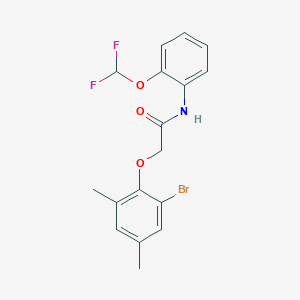 molecular formula C17H16BrF2NO3 B3745296 2-(2-bromo-4,6-dimethylphenoxy)-N-[2-(difluoromethoxy)phenyl]acetamide 