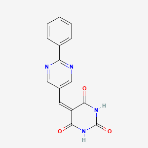 molecular formula C15H10N4O3 B3745302 5-[(2-phenyl-5-pyrimidinyl)methylene]-2,4,6(1H,3H,5H)-pyrimidinetrione 