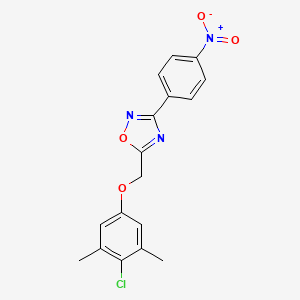 molecular formula C17H14ClN3O4 B3745307 5-[(4-chloro-3,5-dimethylphenoxy)methyl]-3-(4-nitrophenyl)-1,2,4-oxadiazole 