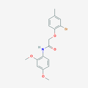molecular formula C17H18BrNO4 B3745330 2-(2-bromo-4-methylphenoxy)-N-(2,4-dimethoxyphenyl)acetamide 