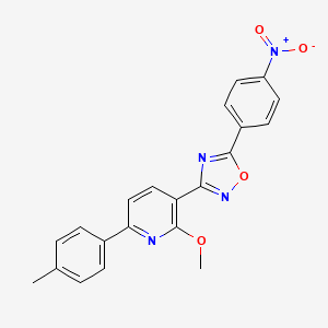 2-methoxy-6-(4-methylphenyl)-3-[5-(4-nitrophenyl)-1,2,4-oxadiazol-3-yl]pyridine
