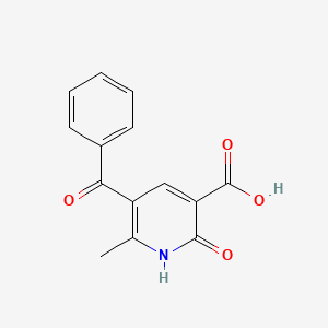 molecular formula C14H11NO4 B3745346 5-benzoyl-6-methyl-2-oxo-1,2-dihydro-3-pyridinecarboxylic acid 