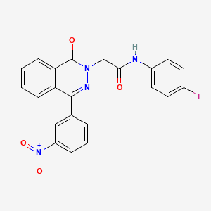 molecular formula C22H15FN4O4 B3745354 N-(4-fluorophenyl)-2-[4-(3-nitrophenyl)-1-oxo-2(1H)-phthalazinyl]acetamide 