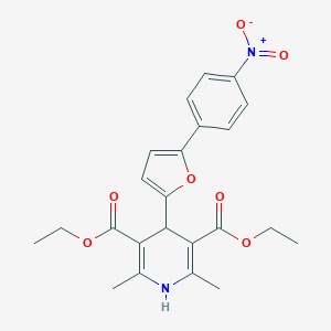Diethyl 4-(5-{4-nitrophenyl}-2-furyl)-2,6-dimethyl-1,4-dihydro-3,5-pyridinedicarboxylate