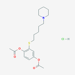 molecular formula C20H30ClNO4S B3745365 2-{[5-(1-piperidinyl)pentyl]thio}-1,4-phenylene diacetate hydrochloride 