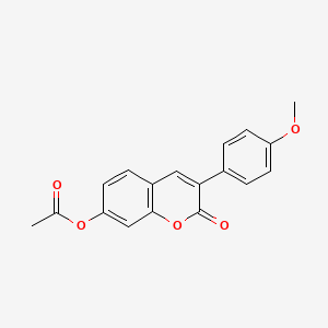 3-(4-methoxyphenyl)-2-oxo-2H-chromen-7-yl acetate